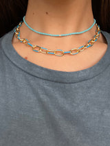 Enamel Colored Link Chain Necklace