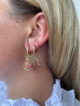 Pave Elephant Single Earring