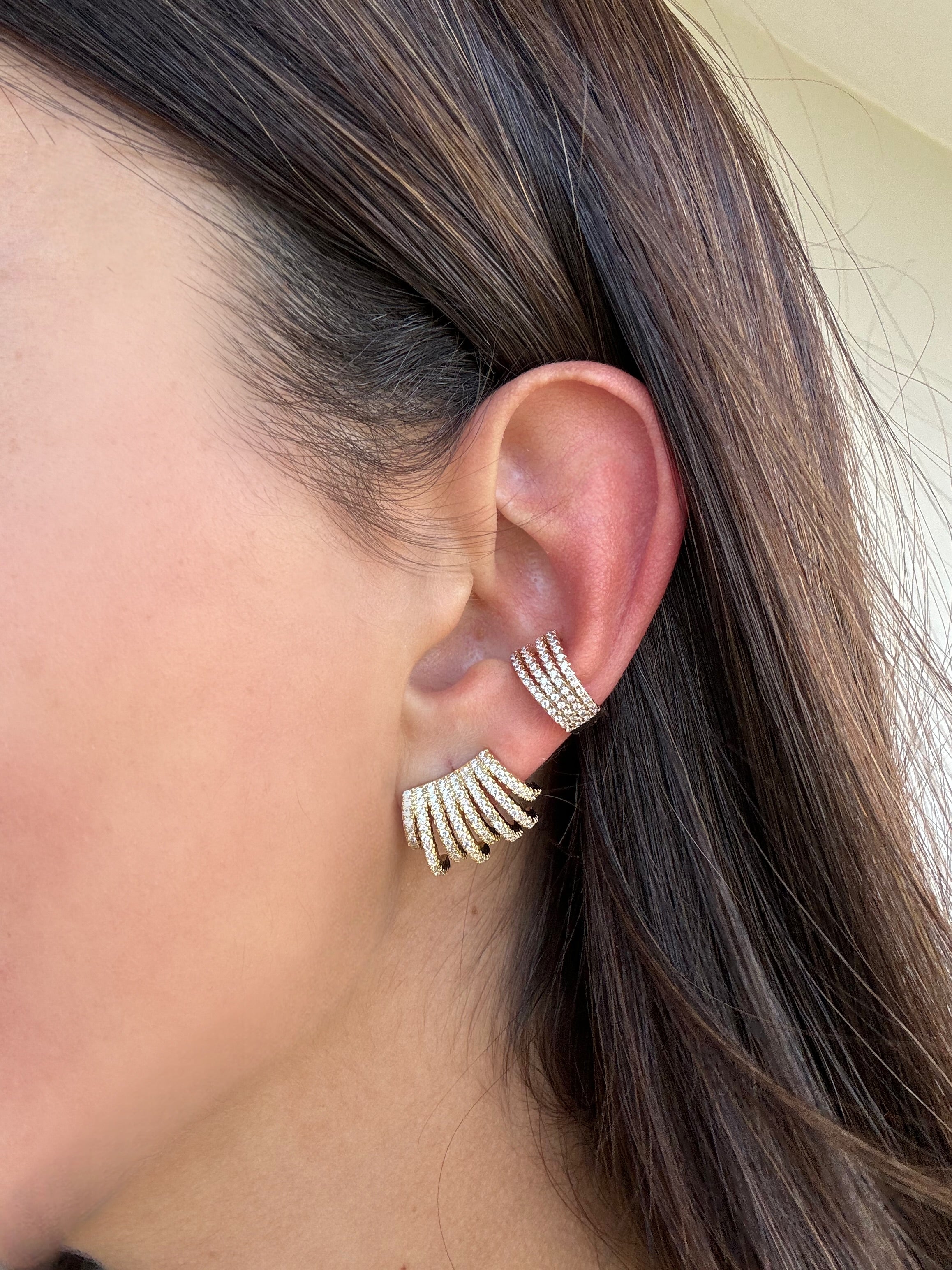 Pave Wrap Around Earring