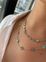 Turquoise Disk Necklace