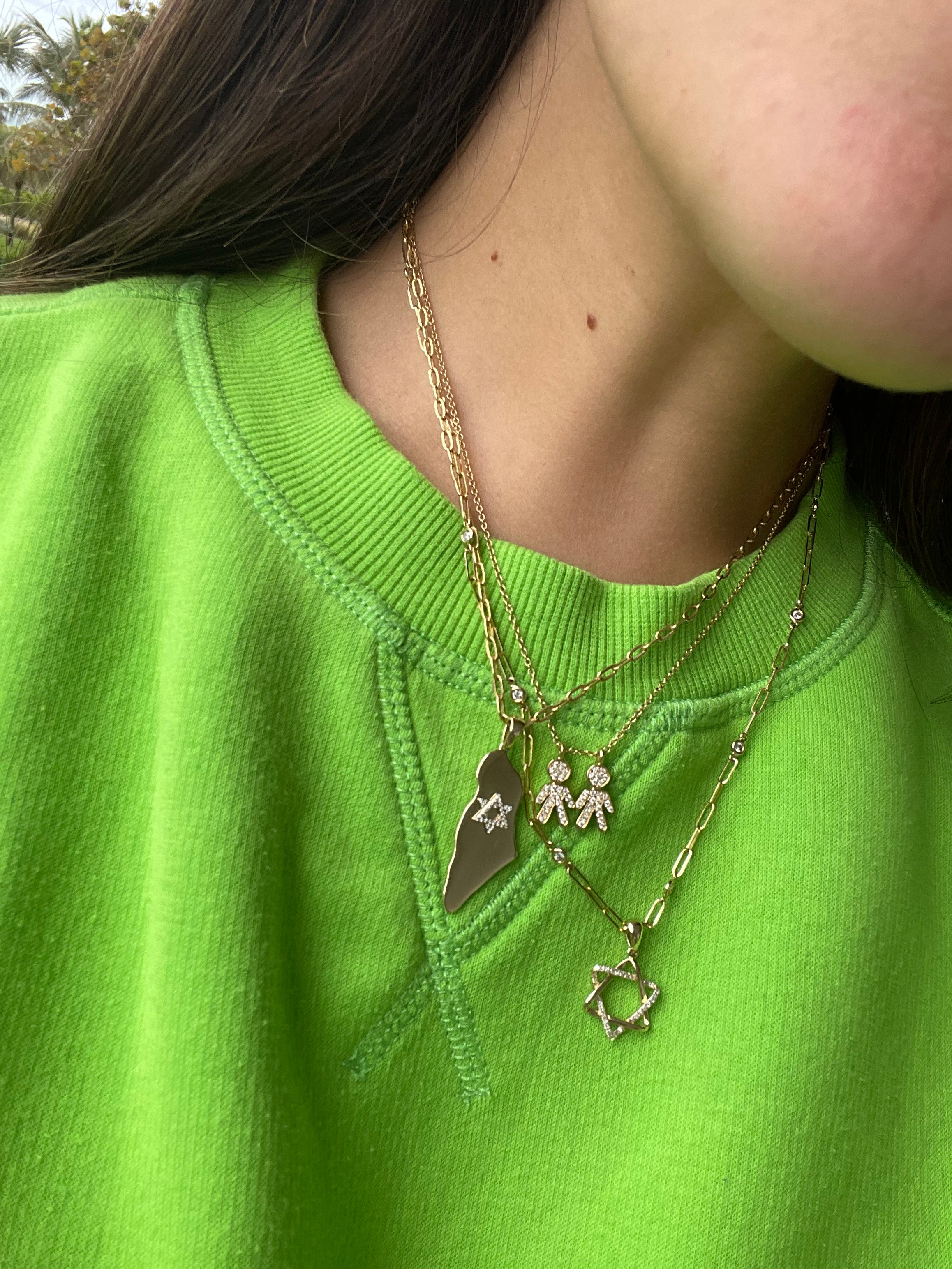 Map of Israel Necklace