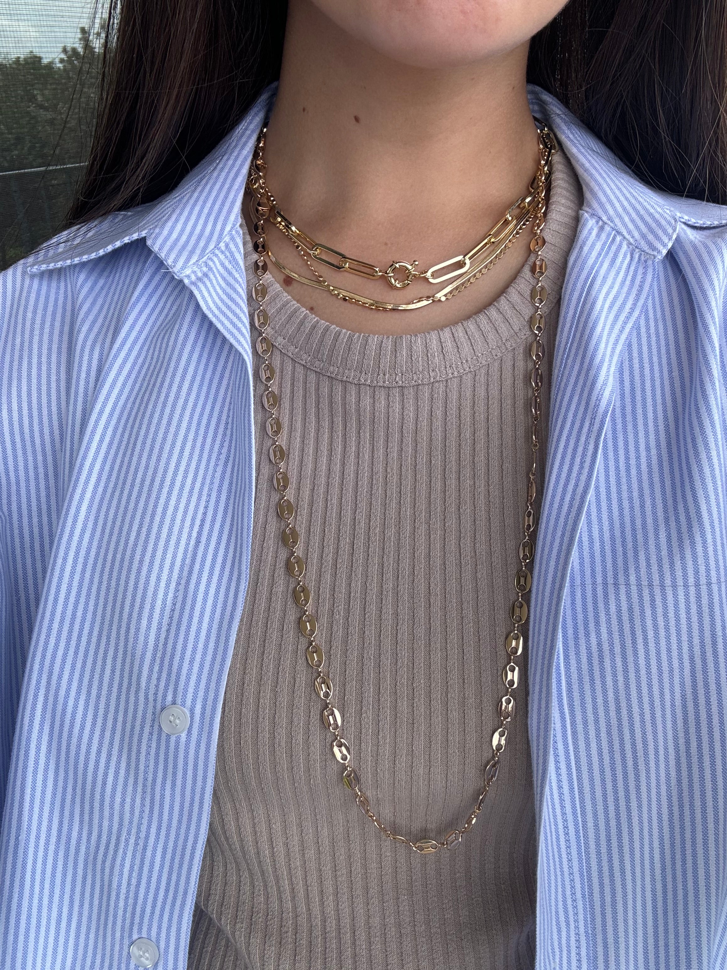 Long Flat Mariner Necklace