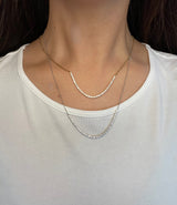 Diamond Curved Bar Necklace