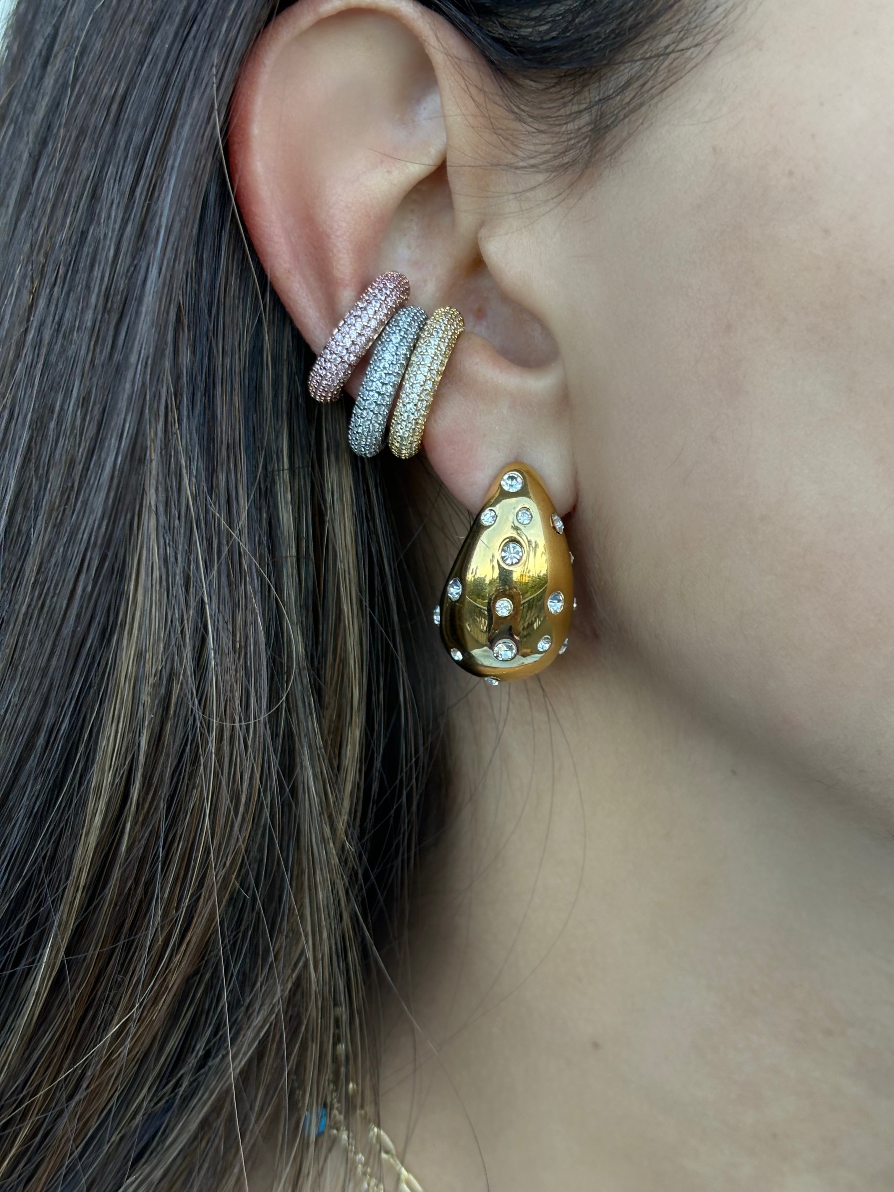 Chunky Pave ear cuff