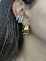 Small Gold Jewelled Claw Earring