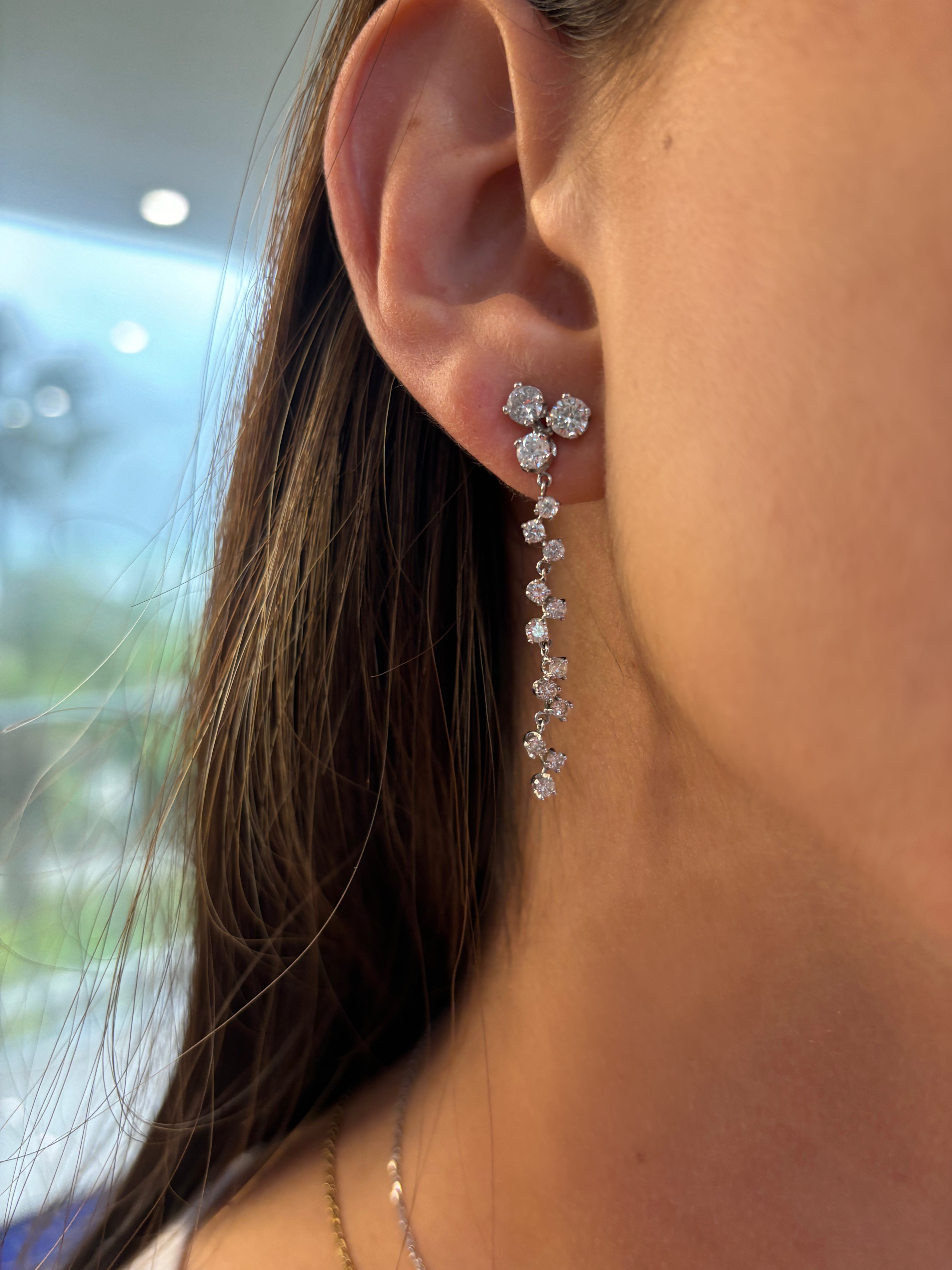 Diamond Dangle Earrings