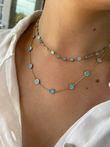 Turquoise Disk Necklace