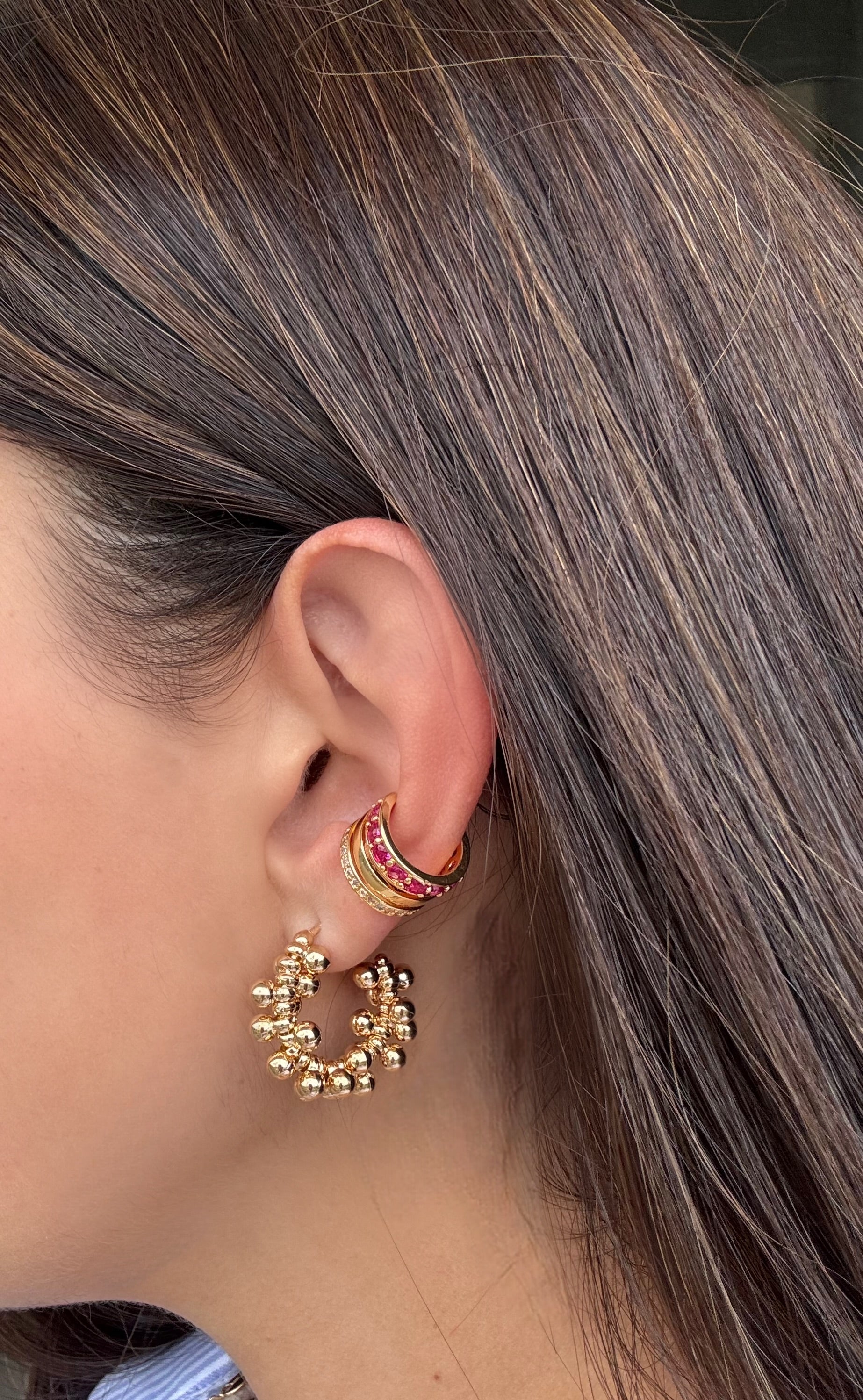 Three Row Ear Cuff