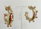 Gold Hoop with Ball Detail