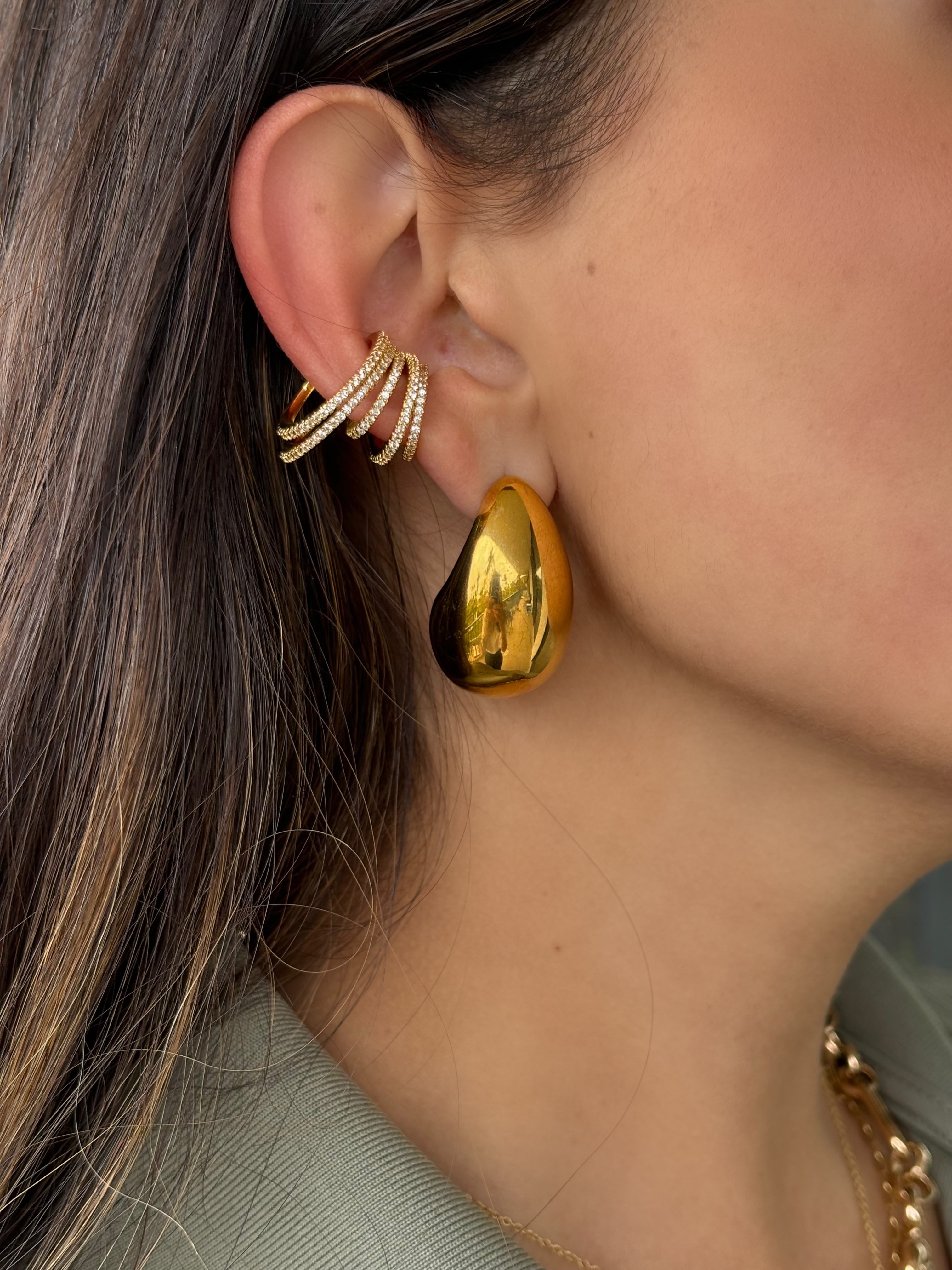 Large Gold Claw Earring