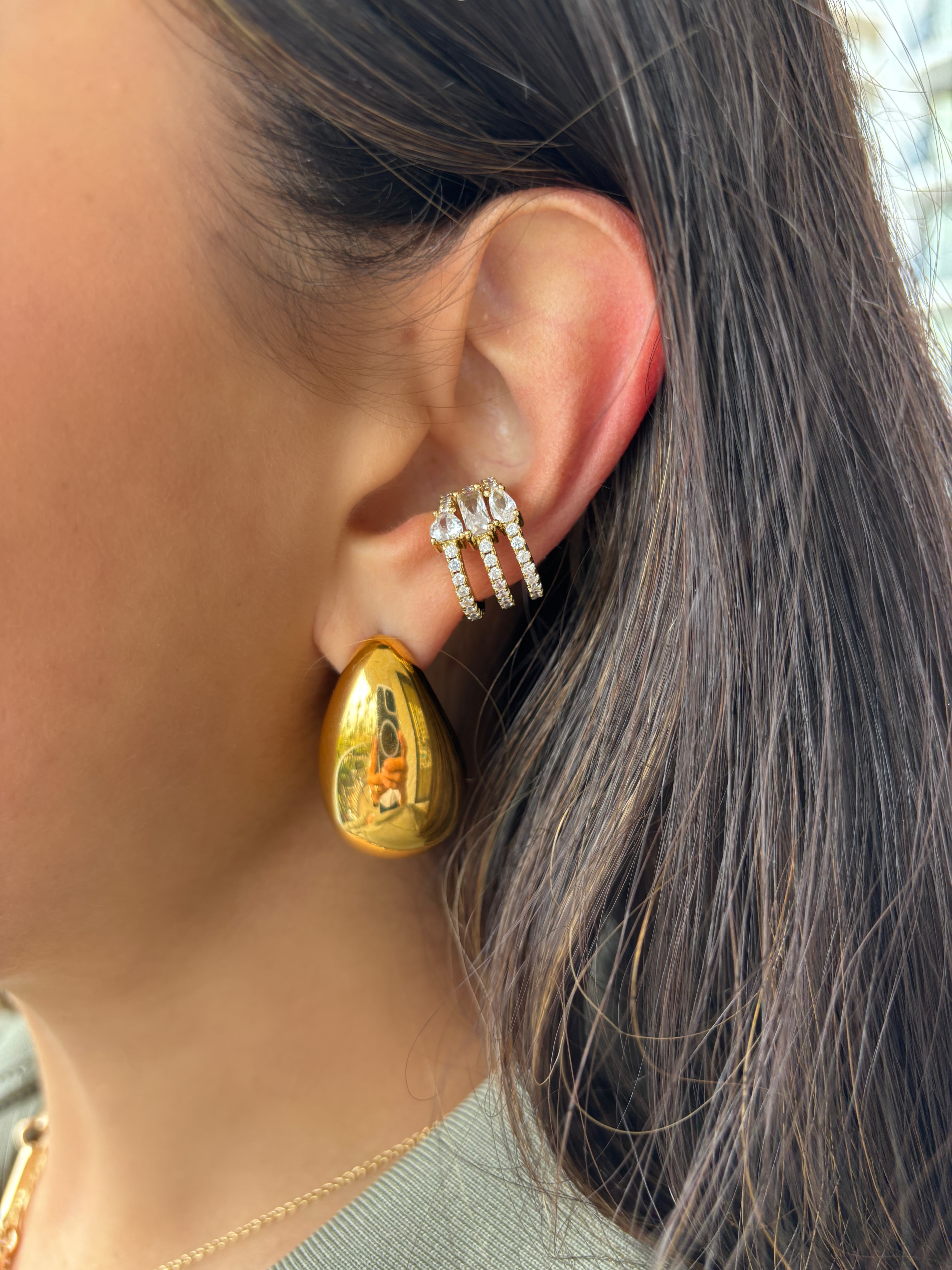 Large Gold Claw Earring