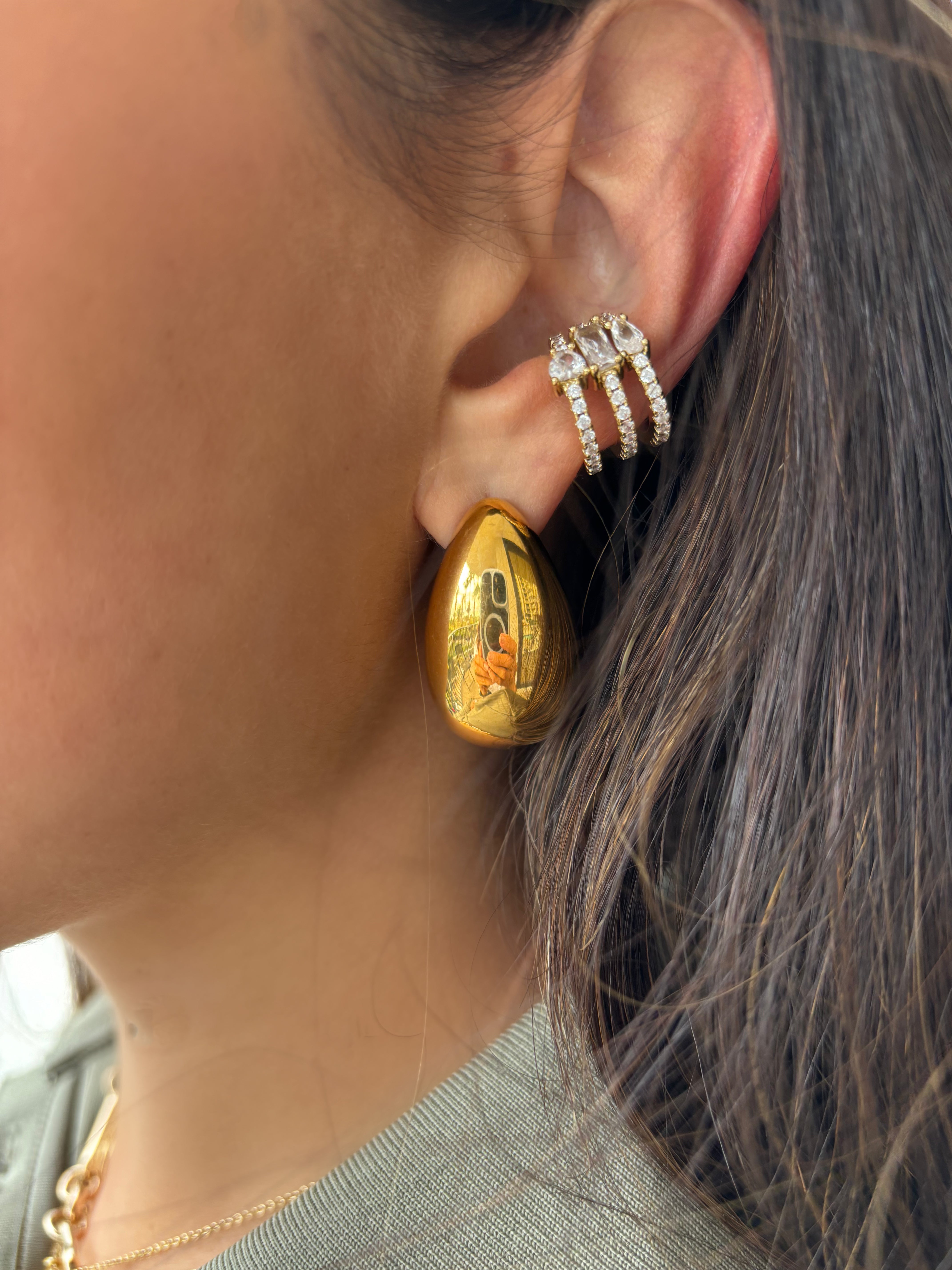 Large Gold Claw Earring