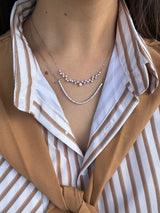 Diamond Curved Bar Necklace