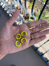 Small Enamel Gold Spike Hoop