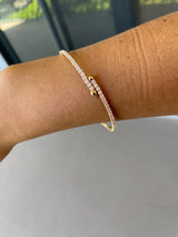 Gold Flex Wrap Around Stone Bangle