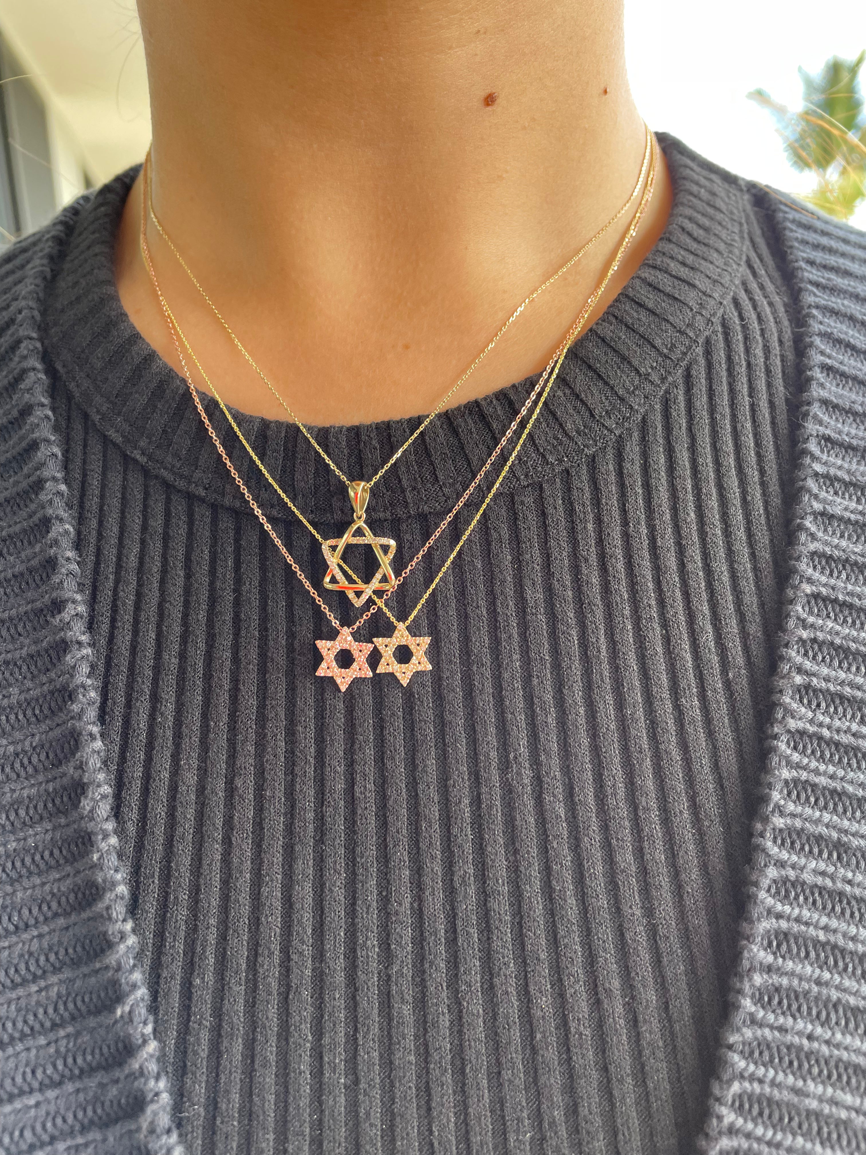 Wavy Star of David Necklace