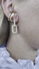 Chunky Paperclip Pave Earring